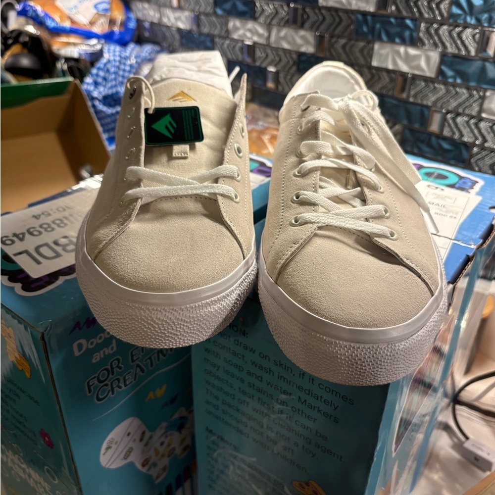 Emerica Cream Canvas Sneakers with G6 Foam